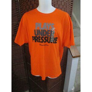 NWT Champion Plays Under Pressure T Shirt Men's XL Orange Sports Athletic